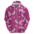 Hawaii Monstera Deliciosa Hoodie Pink Plumeria Polynesian Pattern - Polynesian Pride