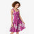 Hawaii Monstera Deliciosa Midi Dress Pink Plumeria Polynesian Pattern - Polynesian Pride