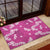 Hawaii Monstera Deliciosa Rubber Doormat Pink Plumeria Polynesian Pattern - Polynesian Pride