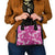 Hawaii Monstera Deliciosa Shoulder Handbag Pink Plumeria Polynesian Pattern - Polynesian Pride