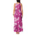 Hawaii Monstera Deliciosa Tank Maxi Dress Pink Plumeria Polynesian Pattern - Polynesian Pride