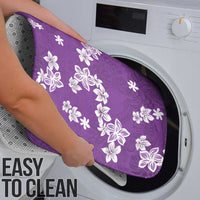 Hawaii Monstera Deliciosa Bathroom Set Purple Plumeria Polynesian Pattern - Polynesian Pride