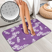 Hawaii Monstera Deliciosa Bathroom Set Purple Plumeria Polynesian Pattern - Polynesian Pride