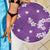 Hawaii Monstera Deliciosa Beach Blanket Purple Plumeria Polynesian Pattern - Polynesian Pride
