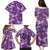 Hawaii Monstera Deliciosa Family Matching Puletasi and Hawaiian Shirt Purple Plumeria Polynesian Pattern - Polynesian Pride