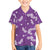 Hawaii Monstera Deliciosa Family Matching Short Sleeve Bodycon Dress and Hawaiian Shirt Purple Plumeria Polynesian Pattern - Polynesian Pride