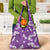 Hawaii Monstera Deliciosa Grocery Bag Purple Plumeria Polynesian Pattern - Polynesian Pride