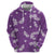 Hawaii Monstera Deliciosa Hoodie Purple Plumeria Polynesian Pattern - Polynesian Pride