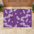 Hawaii Monstera Deliciosa Rubber Doormat Purple Plumeria Polynesian Pattern - Polynesian Pride
