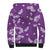 Hawaii Monstera Deliciosa Sherpa Hoodie Purple Plumeria Polynesian Pattern - Polynesian Pride