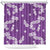 Hawaii Monstera Deliciosa Shower Curtain Purple Plumeria Polynesian Pattern - Polynesian Pride