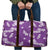 Hawaii Monstera Deliciosa Travel Bag Purple Plumeria Polynesian Pattern - Polynesian Pride