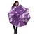 Hawaii Monstera Deliciosa Umbrella Purple Plumeria Polynesian Pattern - Polynesian Pride