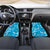 Hawaii Monstera Deliciosa Car Mats Blue Plumeria Polynesian Pattern - Polynesian Pride
