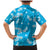Hawaii Monstera Deliciosa Family Matching Mermaid Dress and Hawaiian Shirt Blue Plumeria Polynesian Pattern - Polynesian Pride