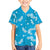 Hawaii Monstera Deliciosa Family Matching Short Sleeve Bodycon Dress and Hawaiian Shirt Blue Plumeria Polynesian Pattern - Polynesian Pride