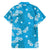 Hawaii Monstera Deliciosa Family Matching Tank Maxi Dress and Hawaiian Shirt Blue Plumeria Polynesian Pattern - Polynesian Pride