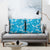 Hawaii Monstera Deliciosa Pillow Cover Blue Plumeria Polynesian Pattern - Polynesian Pride