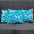 Hawaii Monstera Deliciosa Pillow Cover Blue Plumeria Polynesian Pattern - Polynesian Pride