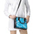 Hawaii Monstera Deliciosa Shoulder Handbag Blue Plumeria Polynesian Pattern - Polynesian Pride