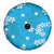 Hawaii Monstera Deliciosa Spare Tire Cover Blue Plumeria Polynesian Pattern - Polynesian Pride