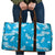Hawaii Monstera Deliciosa Travel Bag Blue Plumeria Polynesian Pattern - Polynesian Pride
