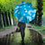 Hawaii Monstera Deliciosa Umbrella Blue Plumeria Polynesian Pattern - Polynesian Pride