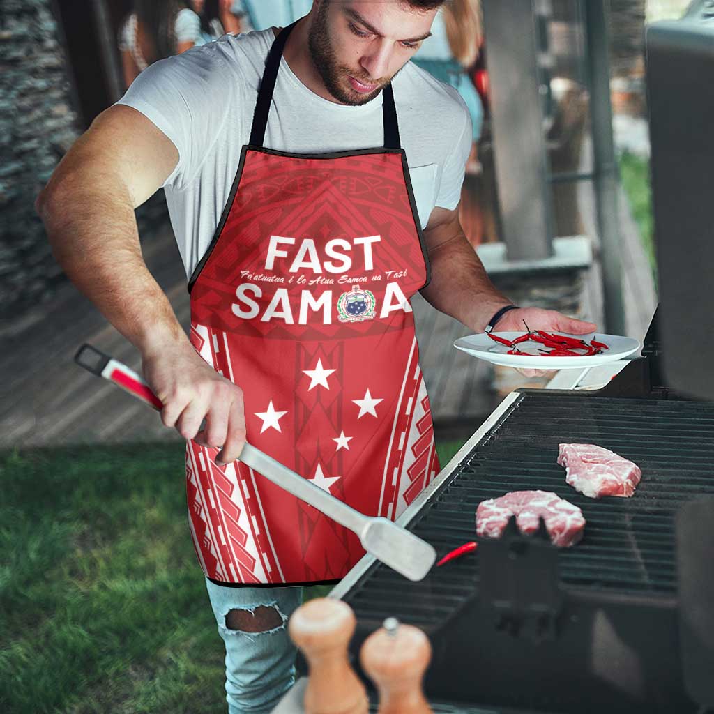 Samoa FAST Apron Forever Proud Samoan Tribal Pattern - Polynesian Pride