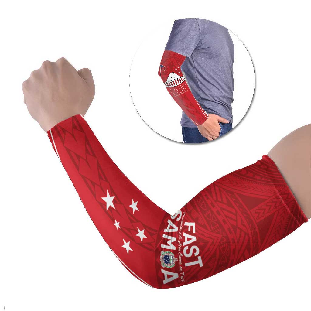 Samoa FAST Arm Sleeves Forever Proud Samoan Tribal Pattern - Polynesian Pride