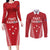 Samoa FAST Couples Matching Long Sleeve Bodycon Dress and Long Sleeve Button Shirt Forever Proud Samoan Tribal Pattern - Polynesian Pride