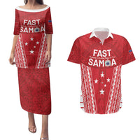 Samoa FAST Couples Matching Puletasi and Hawaiian Shirt Forever Proud Samoan Tribal Pattern - Polynesian Pride