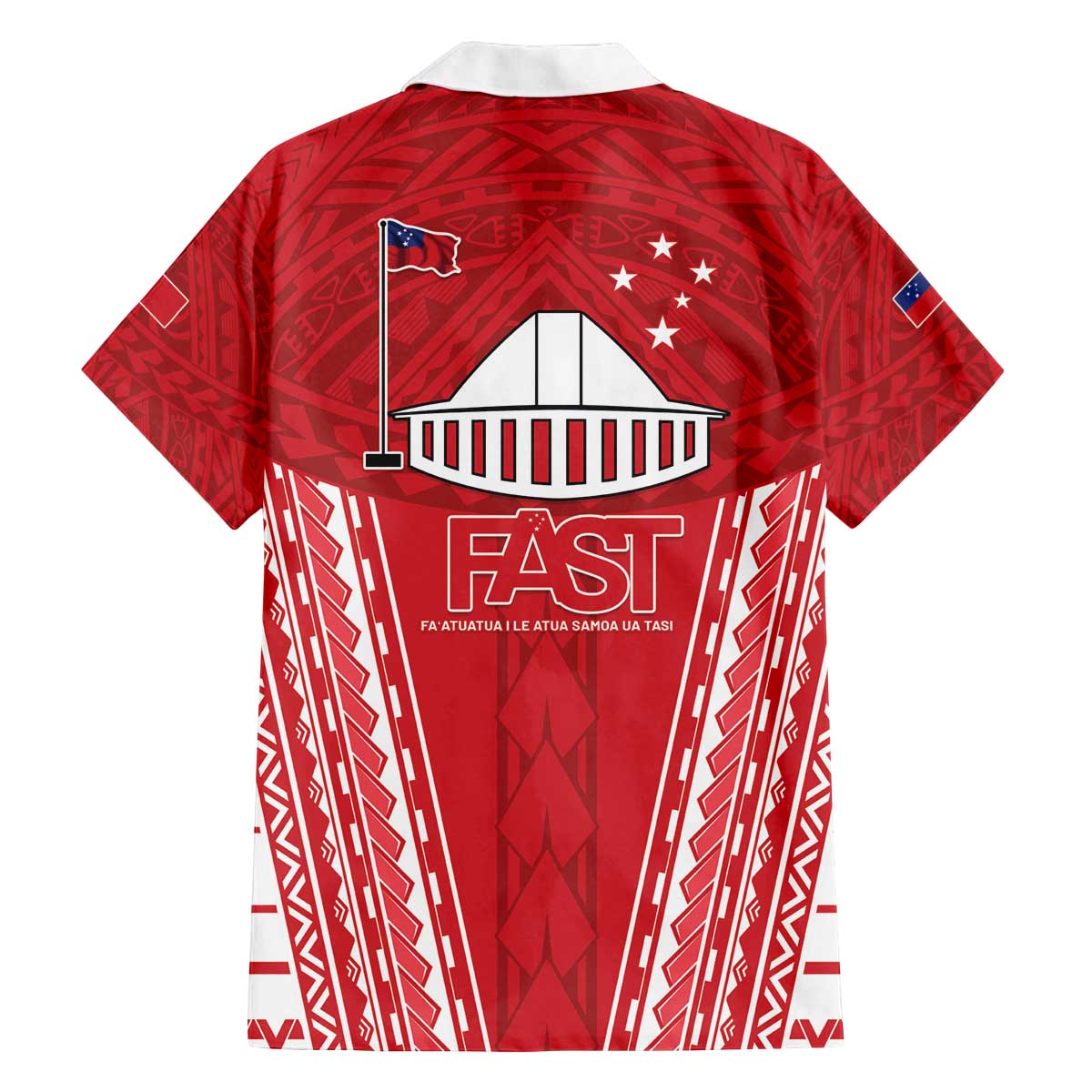 Samoa FAST Family Matching Off The Shoulder Long Sleeve Dress and Hawaiian Shirt Forever Proud Samoan Tribal Pattern - Polynesian Pride