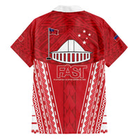 Samoa FAST Family Matching Off The Shoulder Long Sleeve Dress and Hawaiian Shirt Forever Proud Samoan Tribal Pattern - Polynesian Pride