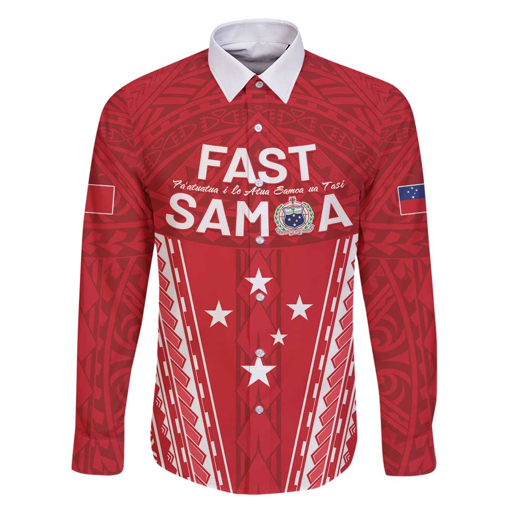 Samoa FAST Family Matching Puletasi and Hawaiian Shirt Forever Proud Samoan Tribal Pattern - Polynesian Pride