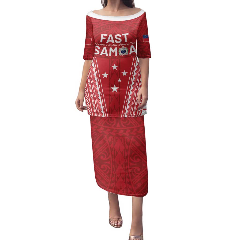 Samoa FAST Family Matching Puletasi and Hawaiian Shirt Forever Proud Samoan Tribal Pattern - Polynesian Pride