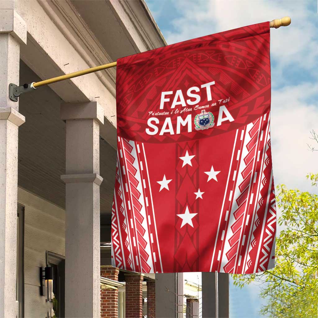 Samoa FAST Garden Flag Forever Proud Samoan Tribal Pattern - Polynesian Pride