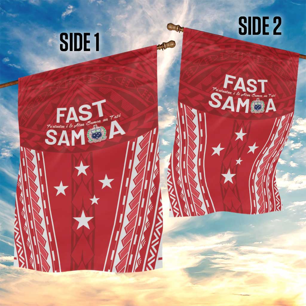 Samoa FAST Garden Flag Forever Proud Samoan Tribal Pattern - Polynesian Pride