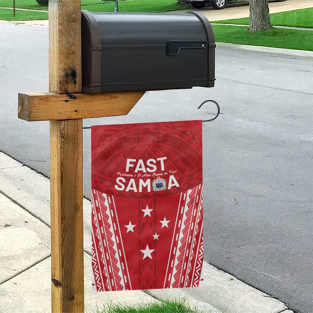 Samoa FAST Garden Flag Forever Proud Samoan Tribal Pattern - Polynesian Pride