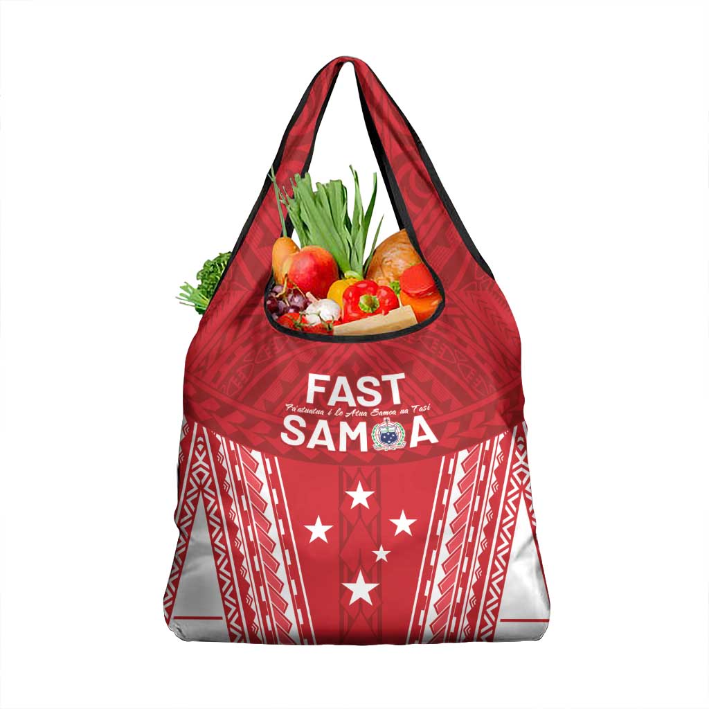 Samoa FAST Grocery Bag Forever Proud Samoan Tribal Pattern - Polynesian Pride