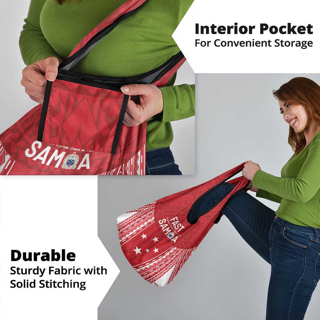 Samoa FAST Grocery Bag Forever Proud Samoan Tribal Pattern - Polynesian Pride