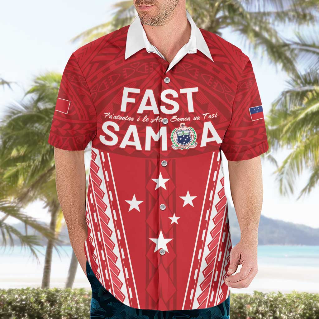 Samoa FAST Hawaiian Shirt Forever Proud Samoan Tribal Pattern - Polynesian Pride