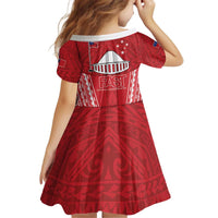 Samoa FAST Kid Short Sleeve Dress Forever Proud Samoan Tribal Pattern - Polynesian Pride