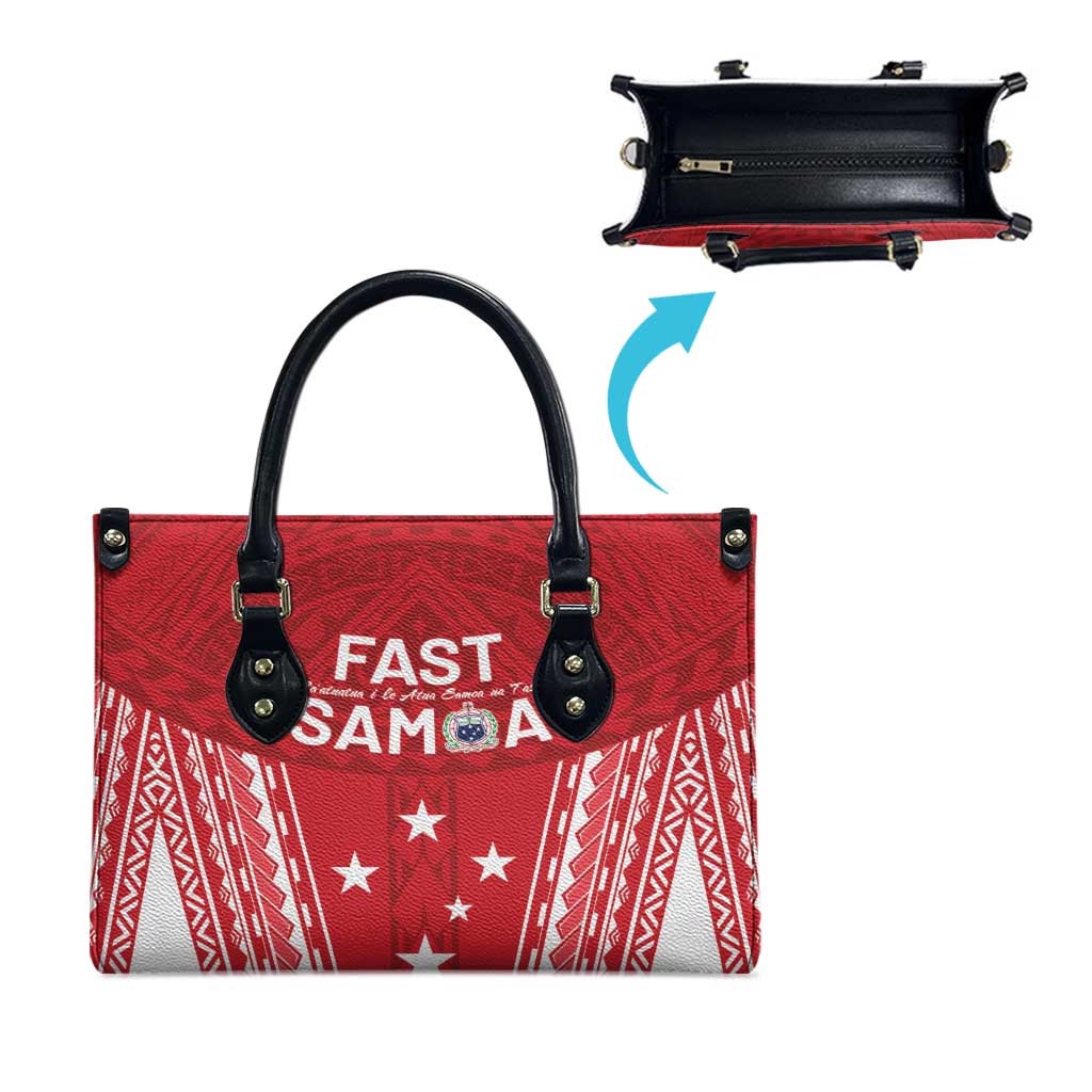 Samoa FAST Leather Bag Forever Proud Samoan Tribal Pattern - Polynesian Pride
