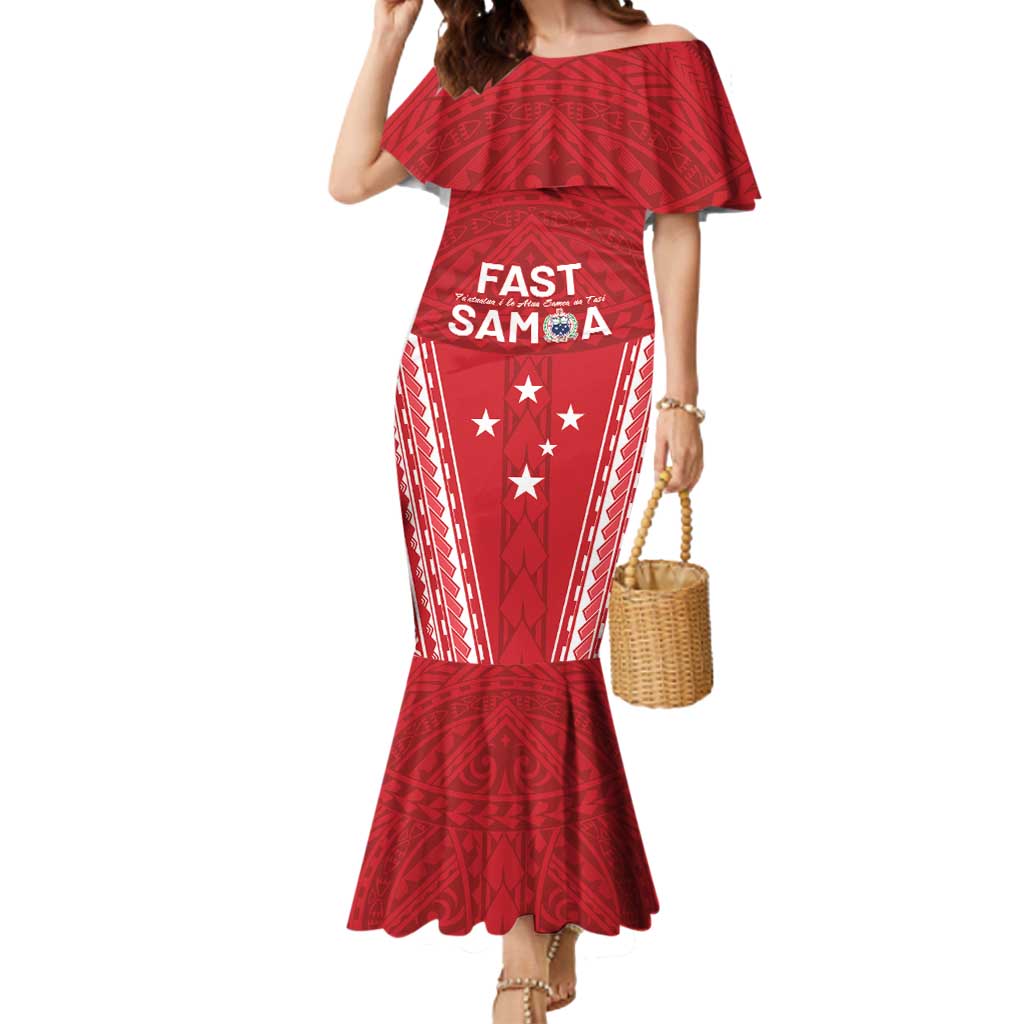 Samoa FAST Mermaid Dress Forever Proud Samoan Tribal Pattern - Polynesian Pride