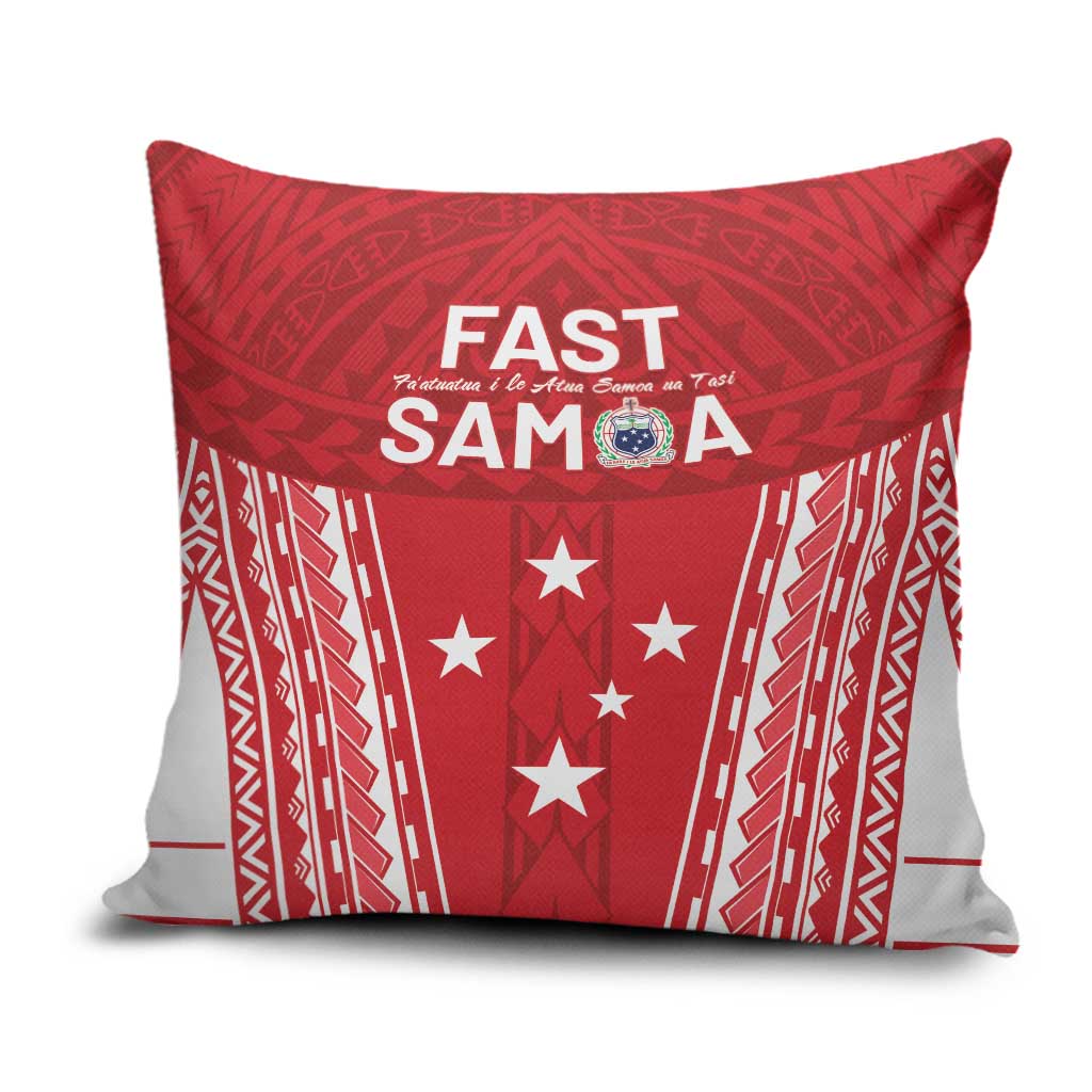 Samoa FAST Pillow Cover Forever Proud Samoan Tribal Pattern - Polynesian Pride