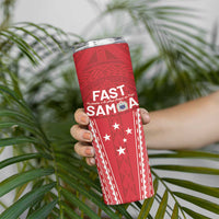 Samoa FAST Skinny Tumbler Forever Proud Samoan Tribal Pattern - Polynesian Pride