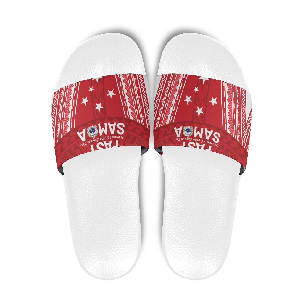 Samoa FAST Slide Sandals Forever Proud Samoan Tribal Pattern - Polynesian Pride