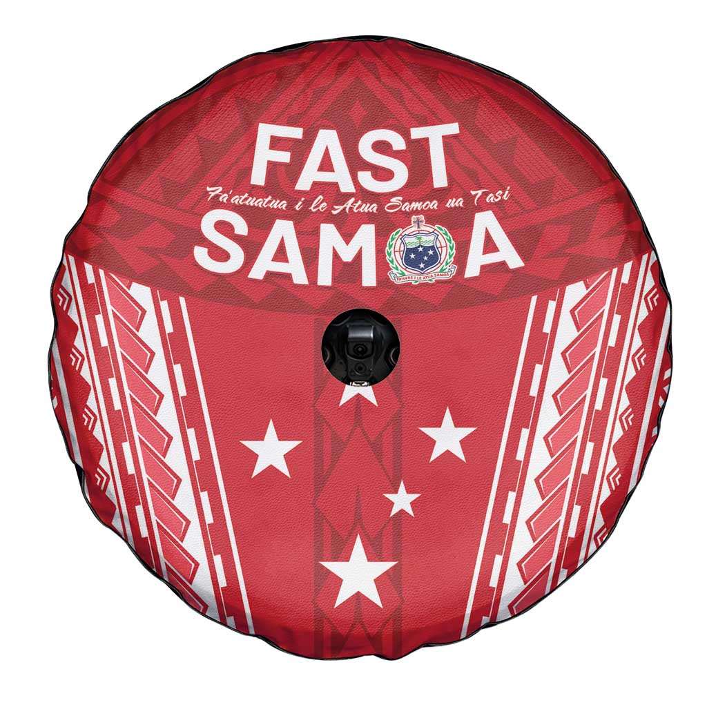 Samoa FAST Spare Tire Cover Forever Proud Samoan Tribal Pattern - Polynesian Pride