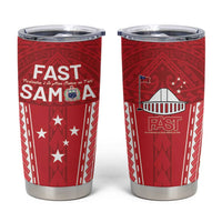 Samoa FAST Tumbler Cup Forever Proud Samoan Tribal Pattern - Polynesian Pride