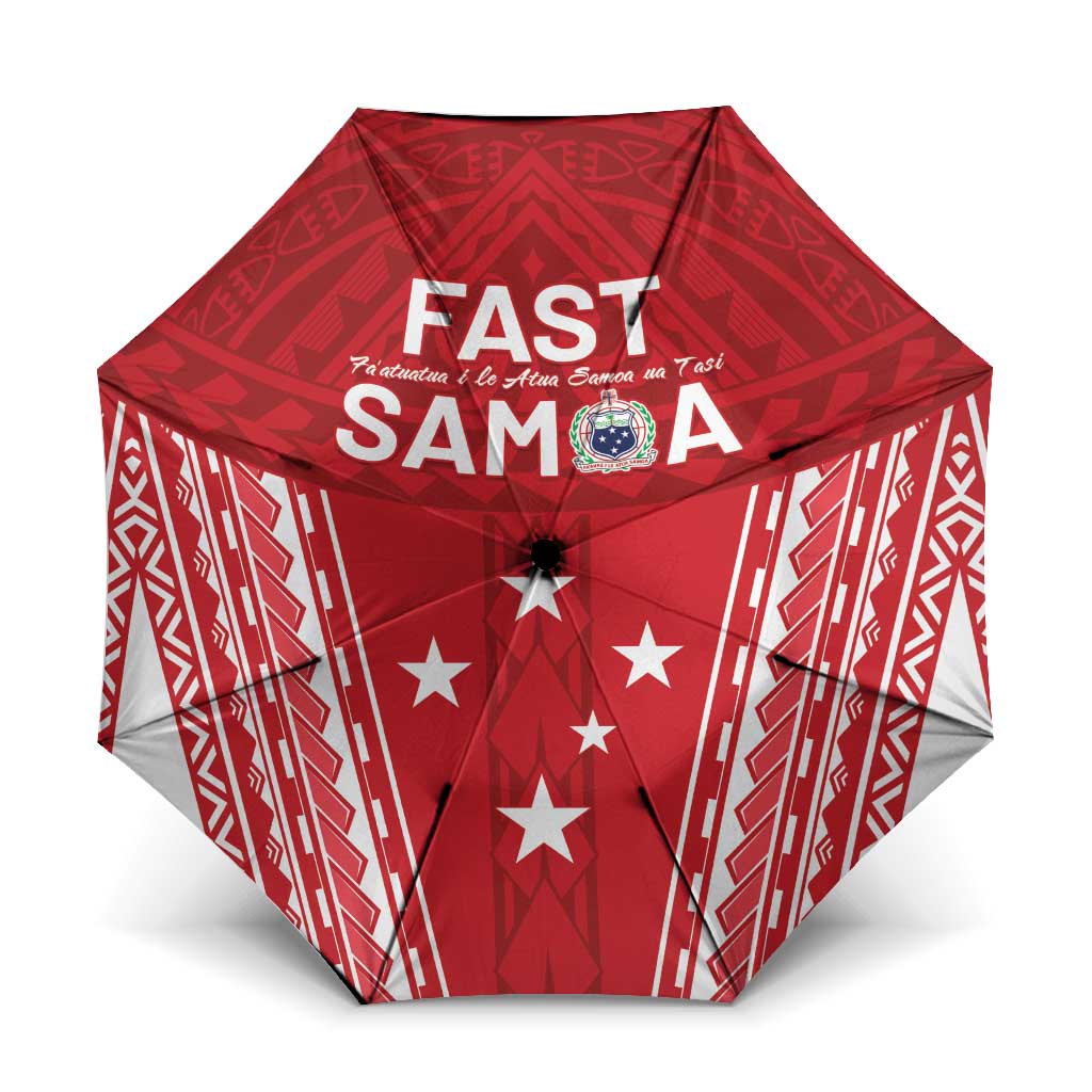 Samoa FAST Umbrella Forever Proud Samoan Tribal Pattern - Polynesian Pride